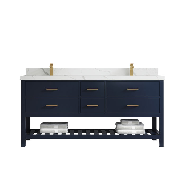 Willow Collections Parker 72" Double Bathroom Vanity Set Wayfair